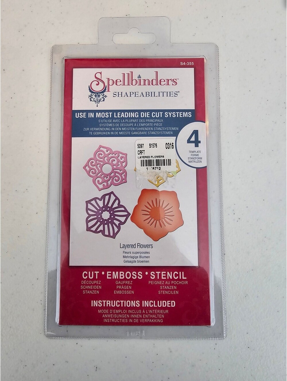 Spellbinders Shapeabilities Layered Flowers Steel Craft Die Set S4-355
